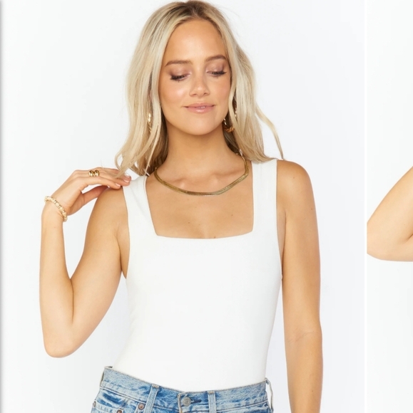 SHOW ME YOUR MUMU Dory Bodysuit in White. Size Medium - Picture 2 of 12